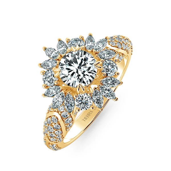 Nhẫn đính hôn Floral Halo NCH2501 3